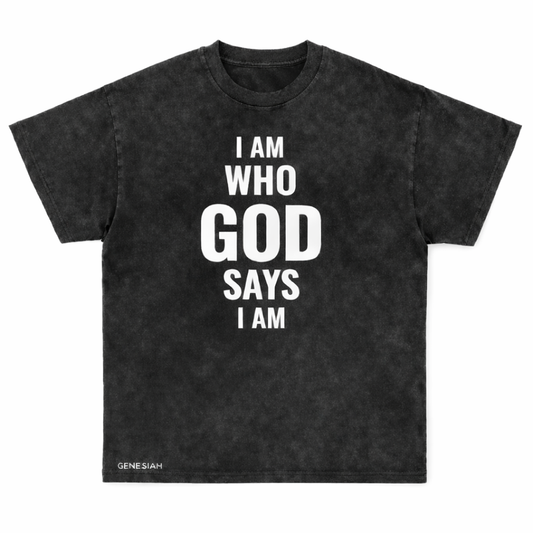 Genesiah Christian heavyweight t-shirt faith-based apparel acid black