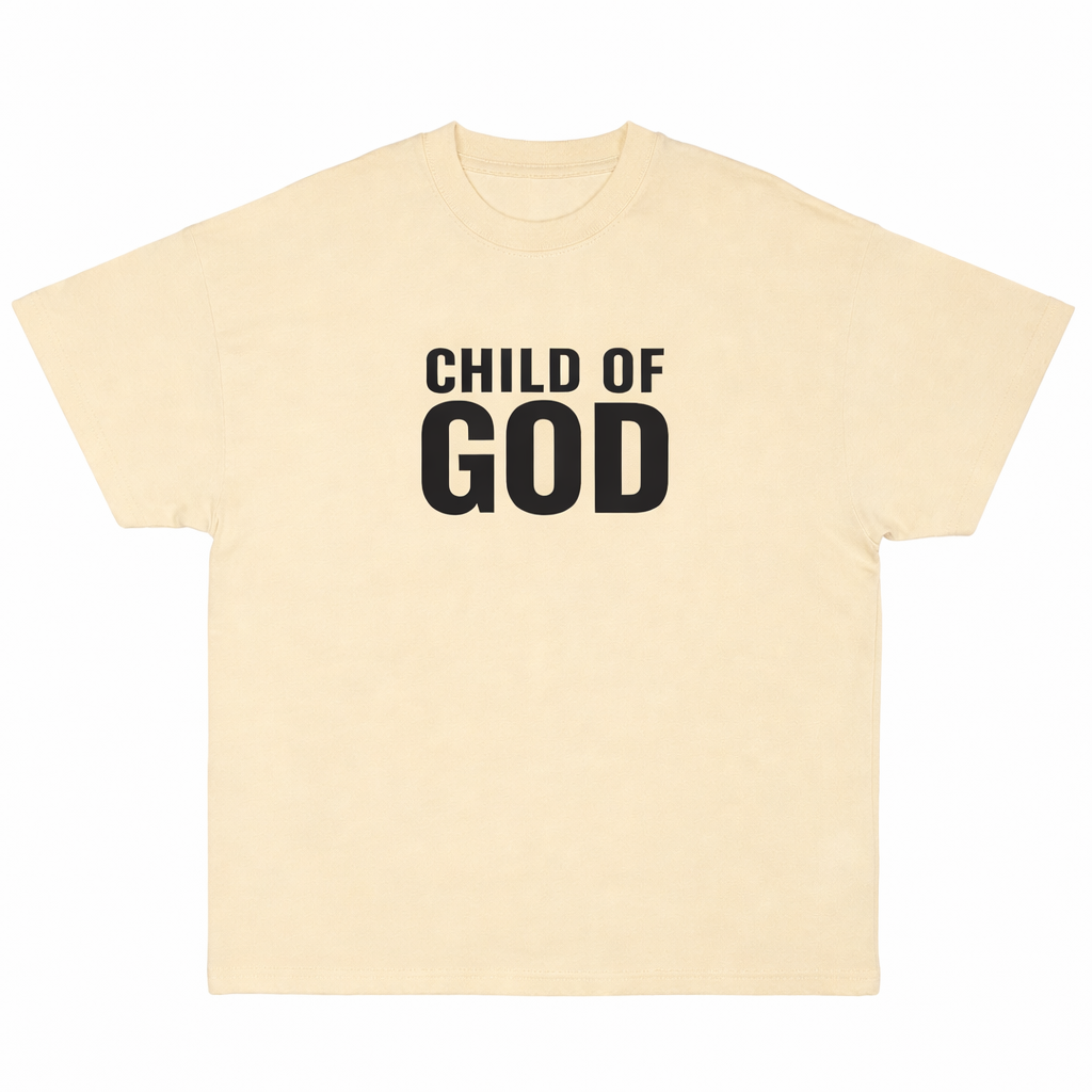 Faith-based Christian tee Child of God design Genesiah