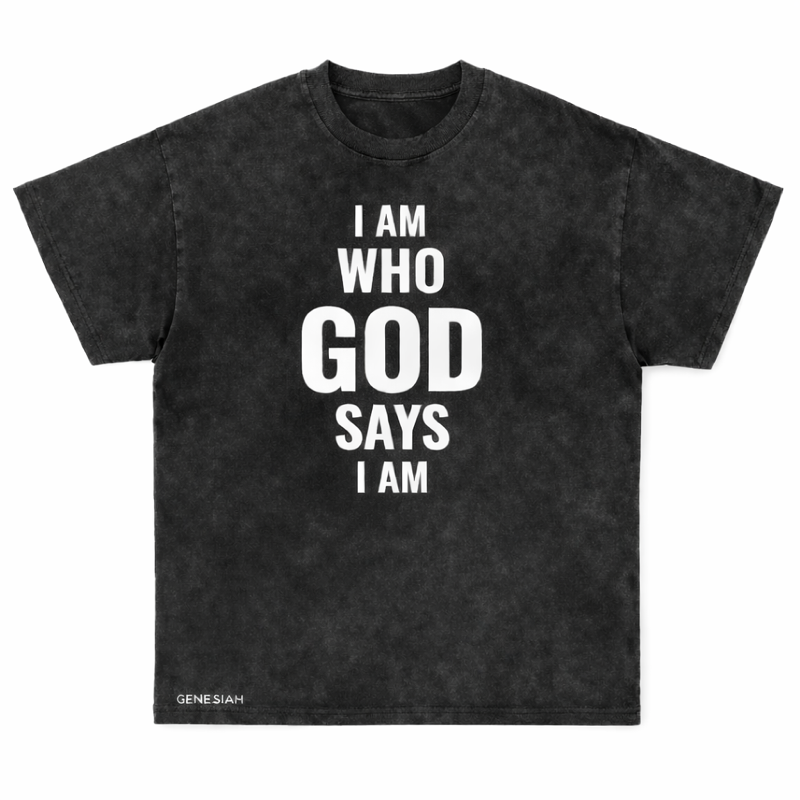 Genesiah Christian heavyweight t-shirt faith-based apparel acid black